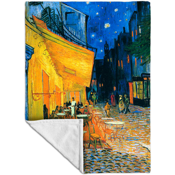 Vincent van Gogh - "The Terrace Café On The Place Du Forum In Arles At Night Arles" (1888) Fleece Blanket