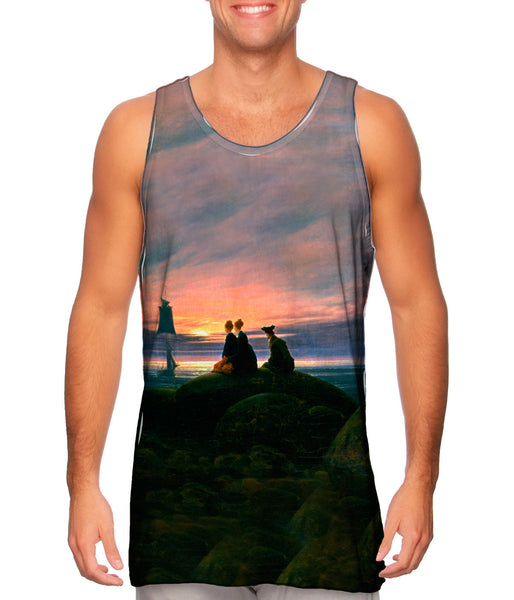 Caspar David Friedrich - "Moonrise Over the Sea" (1822)&nbsp;Mens Tank Top