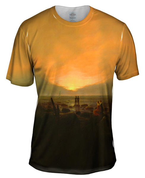 Caspar David Friedrich - "Moonrise by the Sea" (1821) Mens T-Shirt