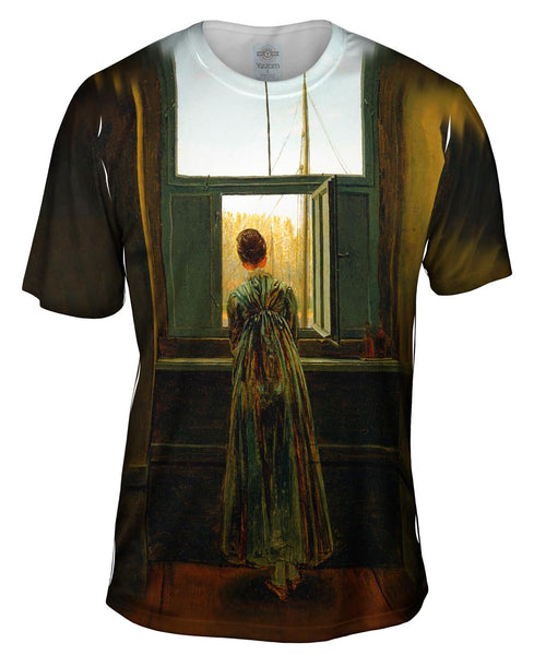 Caspar David Friedrich - "Woman at a Window" (1822) Mens T-Shirt