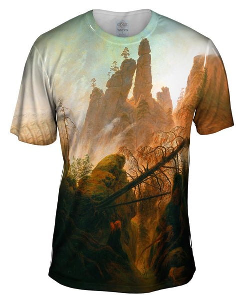 Caspar David Friedrich - "Rocky Ravine" (1822) Mens T-Shirt