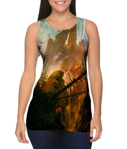 Caspar David Friedrich - "Rocky Ravine" (1822) Womens Tank Top