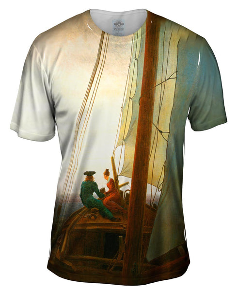 Caspar David Friedrich - "On the Sailing Boat" (1819) Mens T-Shirt