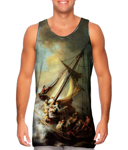 Rembrandt Harmenszoon Van Rijn - "Christ On The Storm On The Sea Of Galilee" (1632) Mens Tank Top