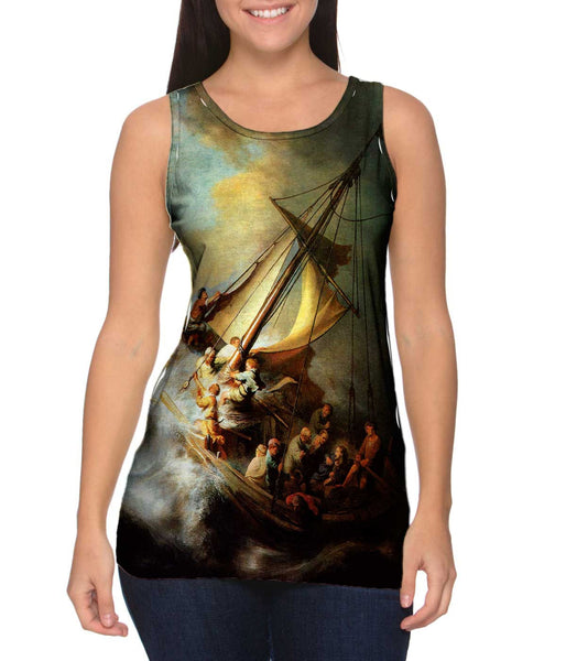 Rembrandt Harmenszoon Van Rijn - "Christ On The Storm On The Sea Of Galilee" (1632)&nbsp;Womens Tank Top