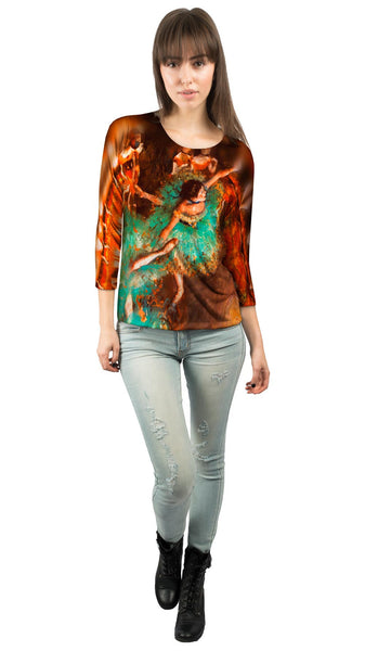 Edgar Degas - "The Green Dancer" (1879)&nbsp;Womens 3/4 Sleeve