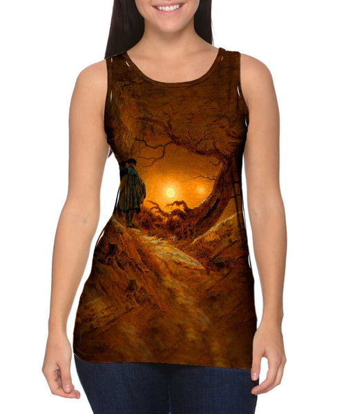 Caspar David Friedrich - "Two Men Contemplating the Moon" (1819) Womens Tank Top
