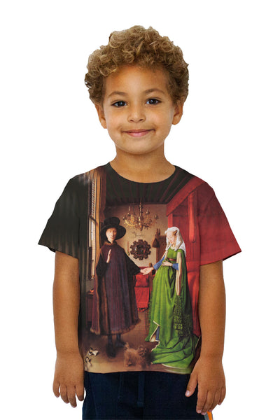 Kids Van Eyke - "Giovanni Arnolfini And His Wife" (1434) Kids T-Shirt