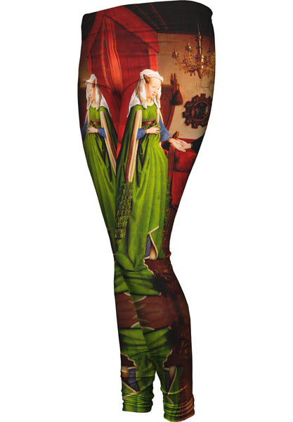 Van Eyke - "Giovanni Arnolfini And His Wife" (1434)&nbsp;Womens Leggings