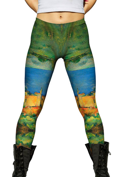 Paul Cezanne - "L_#_Estaque with Red Roods" (1885)&nbsp;Womens Leggings