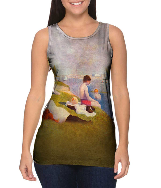 Georges Seurat - "Une baignade a Asnieres (Bathers at Asnieres)" (1883-84)&nbsp;Womens Tank Top