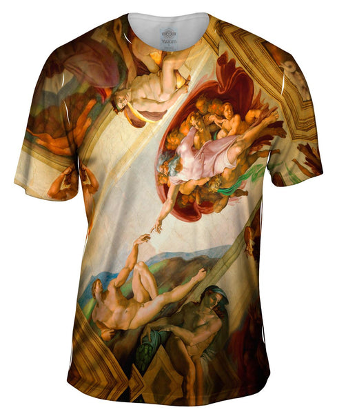 Michelangelo - "Creation of Adam" 001 Mens T-Shirt