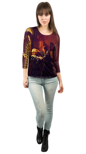Vermeer - "The Astronomer" (1668) - Louvre, Paris&nbsp;Womens 3/4 Sleeve