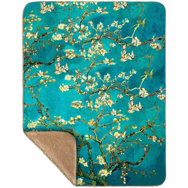 Van Gogh - "Blossoming Almond Tree" (1890) Sherpa Blanket