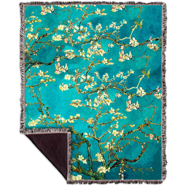 Van Gogh - "Blossoming Almond Tree" (1890) Woven Tapestry Throw