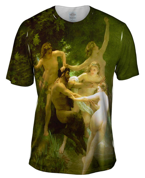 William Adolphe Bouguereau - "Nymphs and Satyr" (1873) Mens T-Shirt