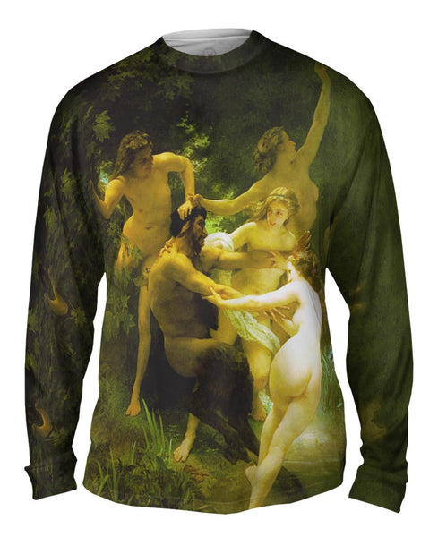 William Adolphe Bouguereau - "Nymphs and Satyr" (1873) Mens Long Sleeve
