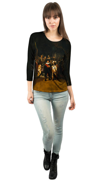 Rembrandt - "De Nachtwacht (Nightwatch)" (1642)&nbsp;Womens 3/4 Sleeve