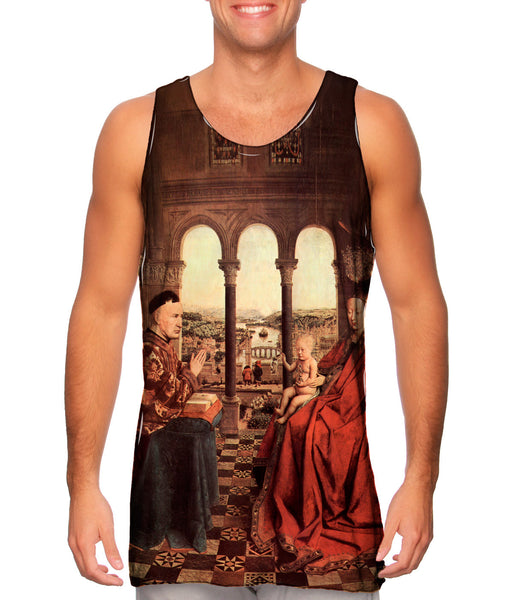 Van Eyck - "De Maagd van Kanselier Rolin~The Virgin and Chancellor Rolin" (1620)&nbsp;Mens Tank Top