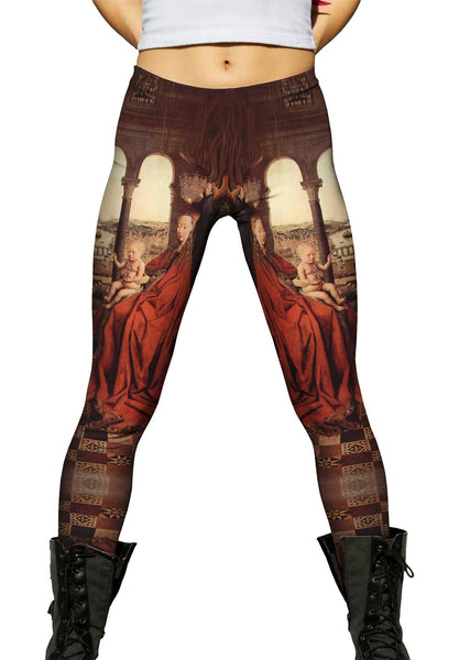 Van Eyck - "De Maagd van Kanselier Rolin~The Virgin and Chancellor Rolin" (1620)&nbsp;Womens Leggings