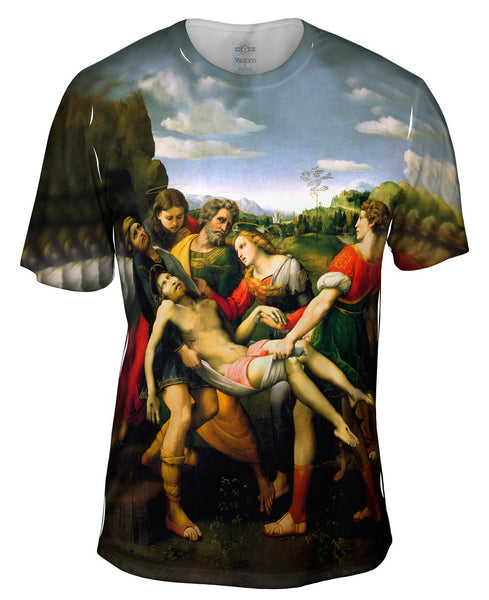 Raffaello Deposizione - "Olio Su Tavola" (1507) Mens T-Shirt
