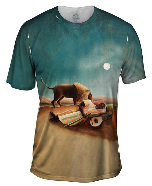 Henri Rousseau - "Sleeping Gypsy" (1897) Mens T-Shirt