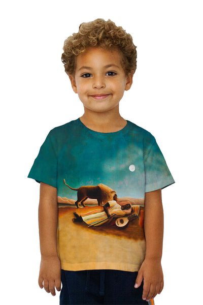 Kids Henri Rousseau - "Sleeping Gypsy" (1897) Kids T-Shirt