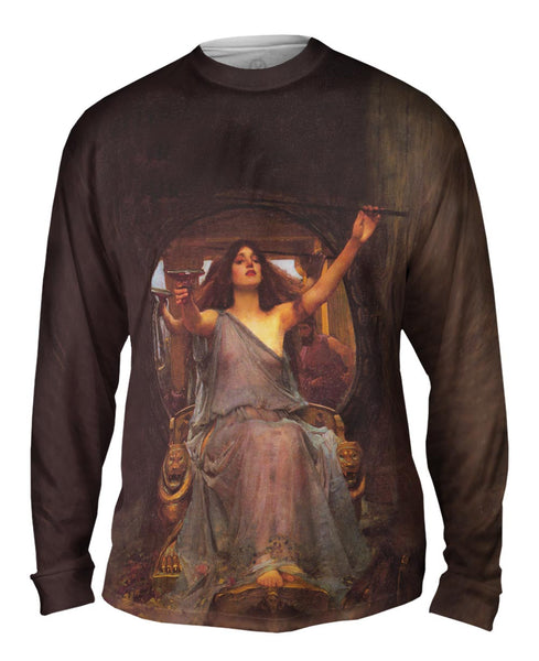 John William Waterhouse - "Circe Offering the Cup to Ulysses" Mens Long Sleeve