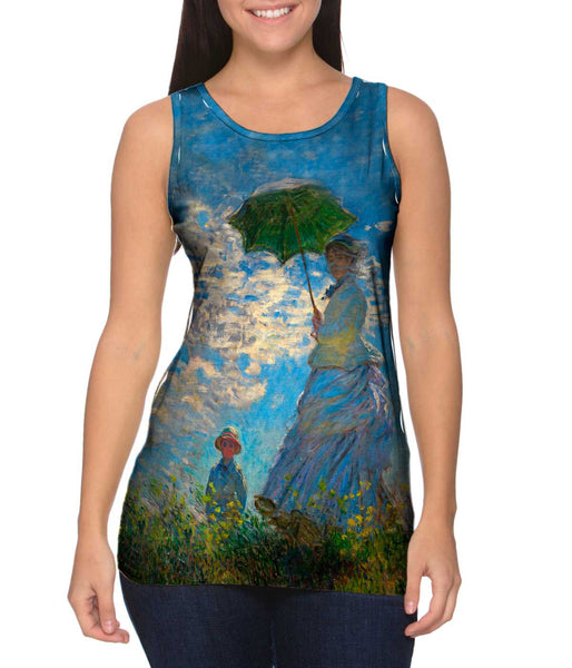 Monet -"Woman with a Parasol" (1875) Womens Tank Top