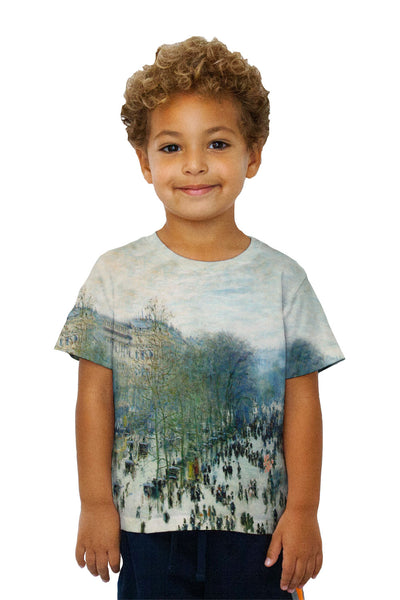 Kids Monet -"Boulevard des Capucines" (1874)&nbsp;Kids T-Shirt