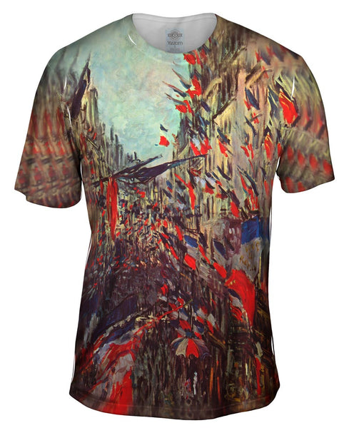 Monet -"Rue Saint-Denis" (1878) Mens T-Shirt