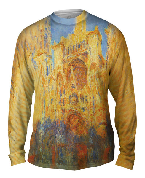 Monet -"Rouen Cathedral Sunset" (1893) Mens Long Sleeve