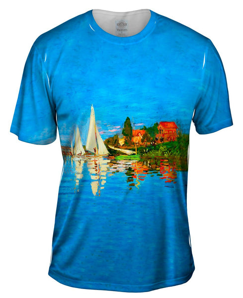 Monet -"Regatta at Argenteuil" (1872) Mens T-Shirt