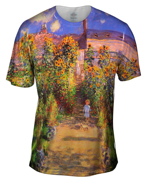 Monet -"Garden at Vetheuil" (1880) Mens T-Shirt