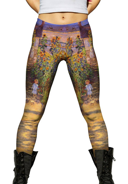 Monet -"Garden at Vetheuil" (1880)&nbsp;Womens Leggings