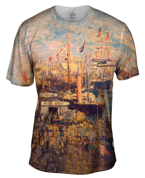 Monet -"Grand Quai at Havre" (1872) Mens T-Shirt