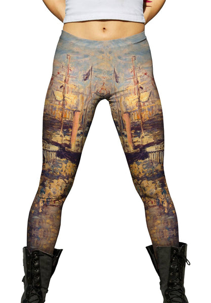 Monet -"Grand Quai at Havre" (1872)&nbsp;Womens Leggings