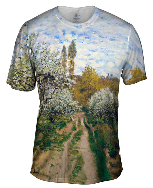 Monet -"Trees in Bloom" (1872) Mens T-Shirt