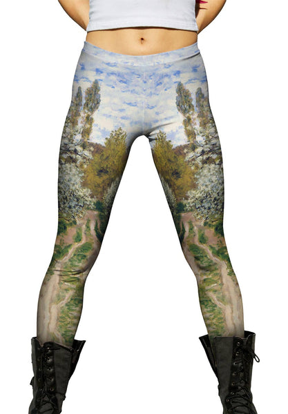 Monet -"Trees in Bloom" (1872)&nbsp;Womens Leggings
