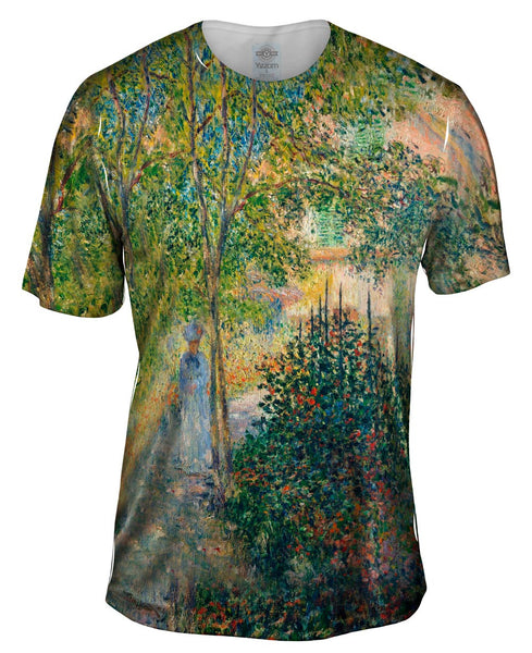 Monet -"Garden in Argenteuil" (1876) Mens T-Shirt