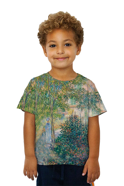 Kids Monet -"Garden in Argenteuil" (1876) Kids T-Shirt