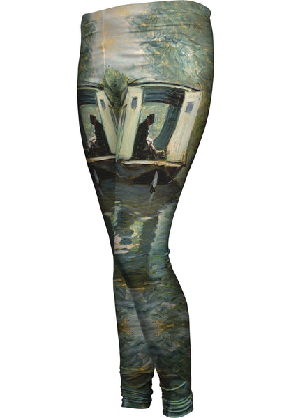 Monet -"Le Bateau Atelier" (1876)&nbsp;Womens Leggings