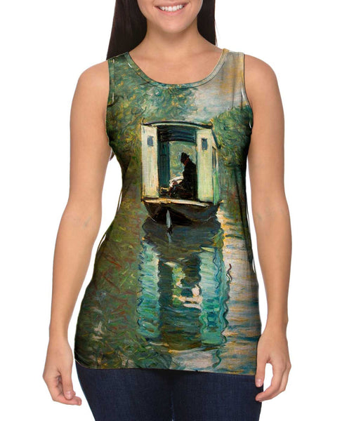 Monet -"Le Bateau Atelier" (1876) Womens Tank Top