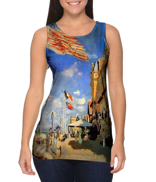 Monet -"Hotel de Roches Noires" (1870) Womens Tank Top