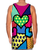 Hearts on Green and Yellow