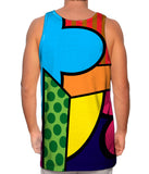 Geometric Shapes on Blue