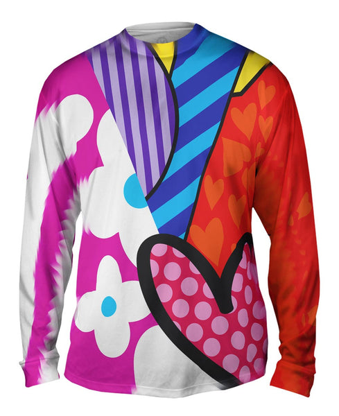 Hearts and Flowers Mens Long Sleeve