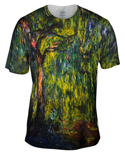 Monet -"Weeping Willow" (1918) Mens T-Shirt
