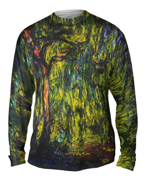 Monet -"Weeping Willow" (1918) Mens Long Sleeve