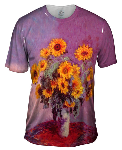 Monet -"Sunflowers" (1881) Mens T-Shirt